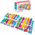 Joc logaritmic 177 piese Tablita cognitiva Asociere numere litere