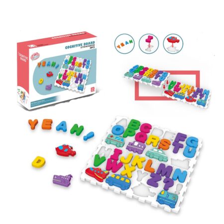 Joc logaritmic 38 piese Tablita 2in1 cognitiva Asociere Litere