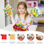 Joc mozaic Paun cu 46 butoni puzzle 12 planse Genius Art