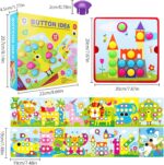 Joc mozaic Paun cu 46 butoni puzzle 12 planse Genius Art