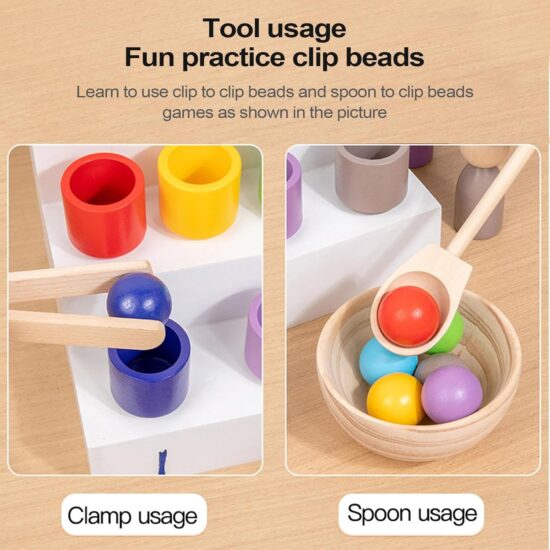 Jocuri Montessori de clasificare Sortare Figurine bile si cupe