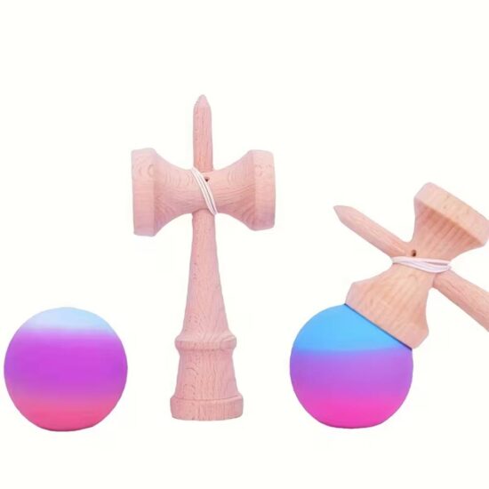 Jucarie Kendama 19cm Joc de indemanare Bila din cauciuc antistres