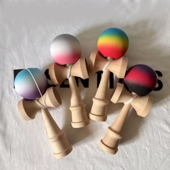 Jucarie Kendama 19cm Joc de indemanare Bila din cauciuc antistres