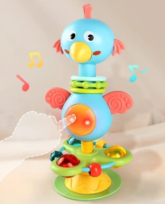 Jucarie Muzicala Bebelusi Animalute cu ventuza Gaina cu lumini