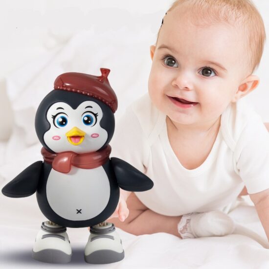 Jucarie interactiva copii Pinguinul cu sunete lumini si Danseaza