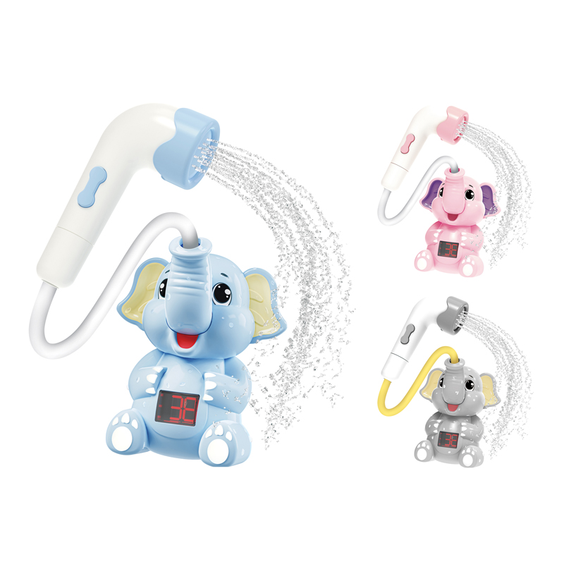 Jucarie pentru baie Dus sub forma de Elefant cu termometru