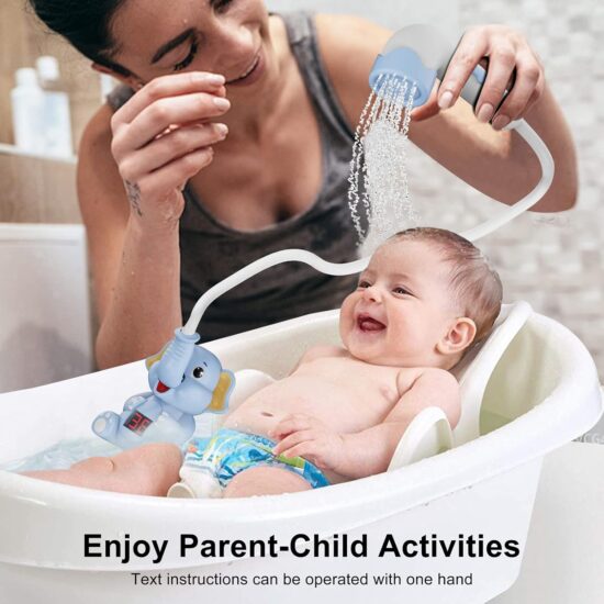 Jucarie pentru baie Dus sub forma de Elefant cu termometru