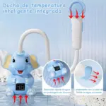 Jucarie pentru baie Dus sub forma de Elefant cu termometru