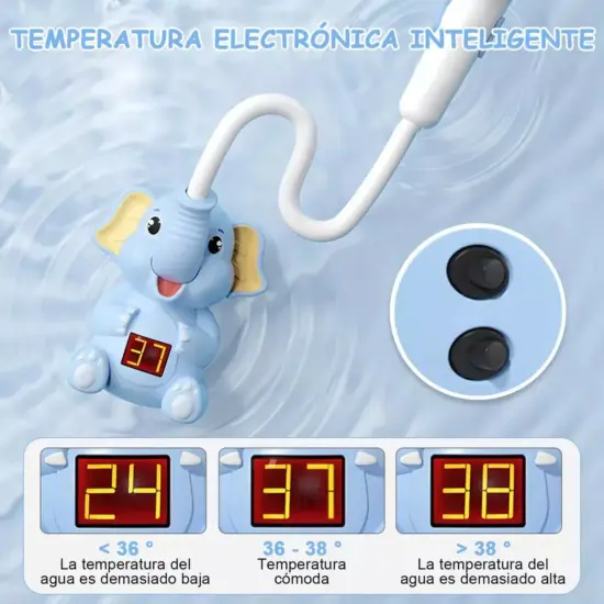 Jucarie pentru baie Dus sub forma de Elefant cu termometru
