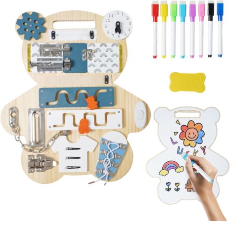 Placa Busy Board Ursuletul cu tabla pentru desen Incuie Descuie