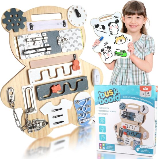 Placa Busy Board Ursuletul cu tabla pentru desen Incuie Descuie