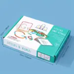 Puzzle Joc creativ Asociaza cartonase cu betisoare si forme color