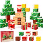 Set 100 Cuburi magnetice Mos Craciun Magnetic Jucarii Stem