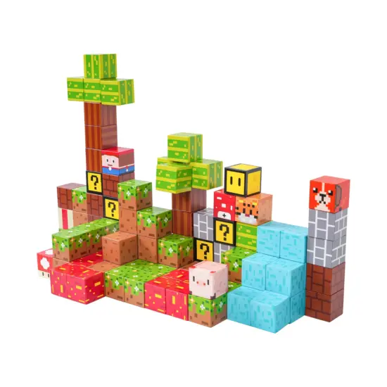 Set 102 Cuburi magnetice MineCraft Magnetic Jucarii Stem constructii