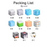 Set 113 Cuburi magnetice Minecraft Ice Jucarii Stem de construit