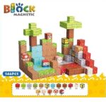 Set 146 Cuburi magnetice MineCraft Magnetic Jucarii Stem constructii