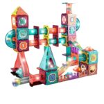 Set 166 Cuburi magnetice transparente luminoase Circuit STEM