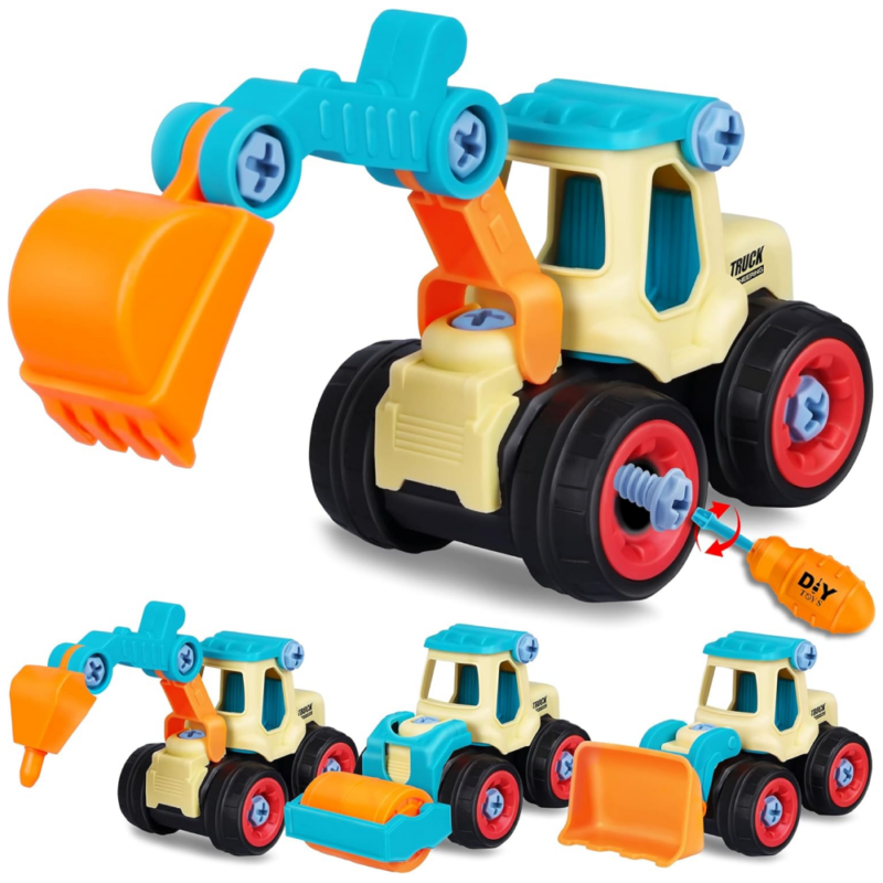 Set 4 Vehicule demontabile Jucarii de construit Asamblat 106 piese