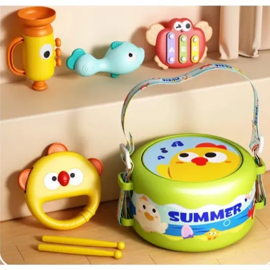 Set-5-Jucarii-muzicale-bebe-Toba-Trompeta-Zornaitoare-Percutie