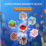 Set 60 Cuburi magnetice Craft Magnetic Jucarii Stem de construit