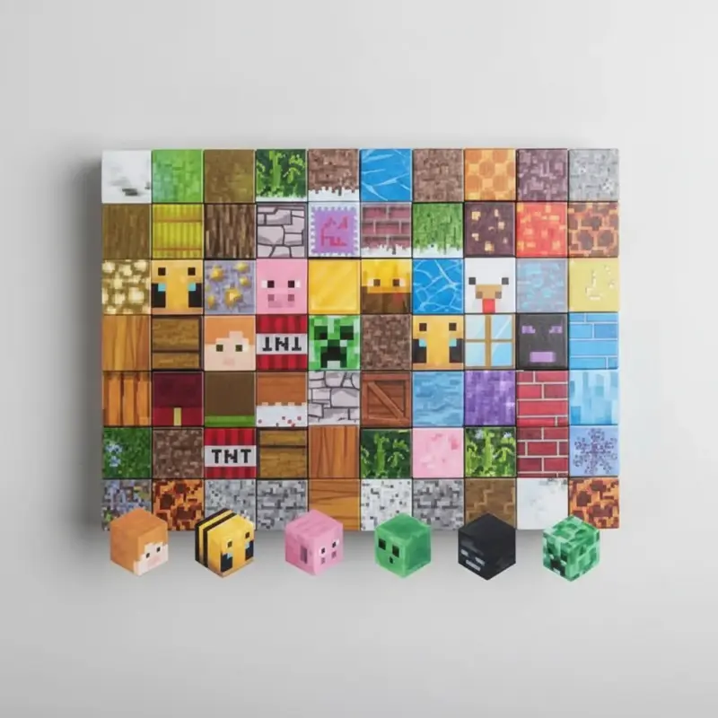 Set 60 Cuburi magnetice Craft Magnetic Jucarii Stem de construit