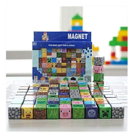 Set 60 Cuburi magnetice Craft Magnetic Jucarii Stem de construit