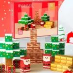 Set 60 Cuburi magnetice Mos Craciun Magnetic Jucarii Stem