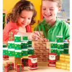 Set 60 Cuburi magnetice Mos Craciun Magnetic Jucarii Stem