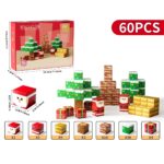 Set 60 Cuburi magnetice Mos Craciun Magnetic Jucarii Stem