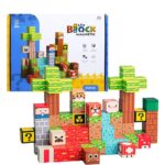 Set 75 Cuburi magnetice MineCraft Magnetic Jucarii Stem constructii