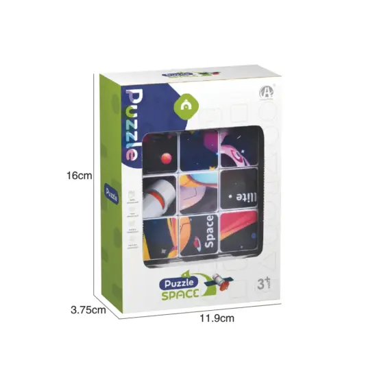 Set 9 cuburi magnetice Asambleaza Puzzle cu Spatiul cosmic