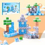 Set 93 Cuburi magnetice Minecraft Ice Jucarii Stem de construit