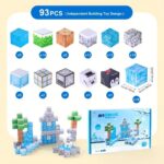Set 93 Cuburi magnetice Minecraft Ice Jucarii Stem de construit