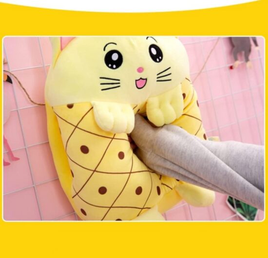 Set-Ananas-Perna-de-dormit-si-Paturica-pliabila-pufoasa-din-plus