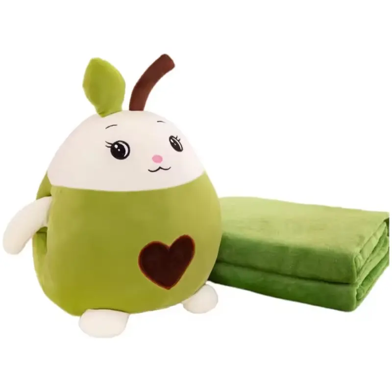 Set Avocado Perna de dormit si Paturica pliabila pufoasa din plus