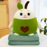 Set Avocado Perna de dormit si Paturica pliabila pufoasa din plus