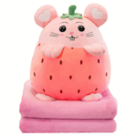 Set Capsuna Perna de dormit si Paturica pliabila pufoasa din plus