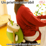 Set Kiwi cu Perna de dormit si Paturica pliabila pufoasa din plus