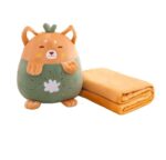 Set Kiwi cu Perna de dormit si Paturica pliabila pufoasa din plus