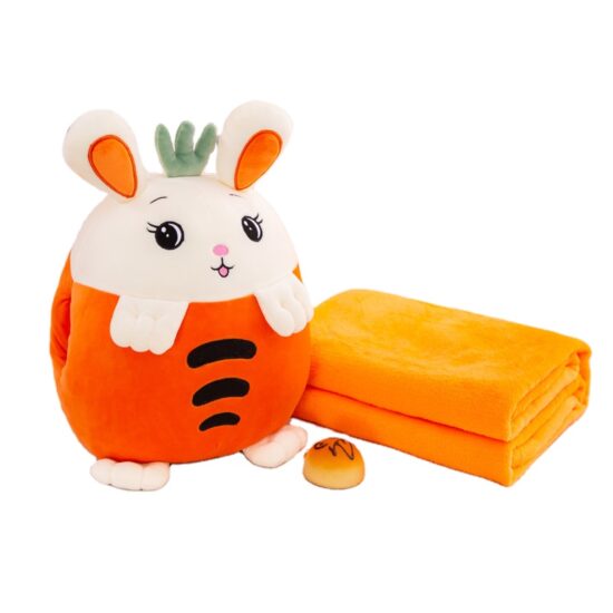 Set Morcov Perna de dormit si Paturica pliabila pufoasa din plus