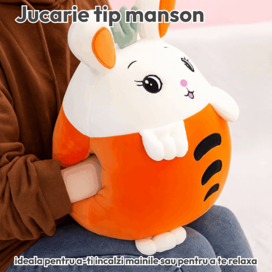 Set Morcov Perna de dormit si Paturica pliabila pufoasa din plus