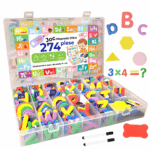 Set magnetic 274 piese Stem Litere Cifre si Plansa magnetica