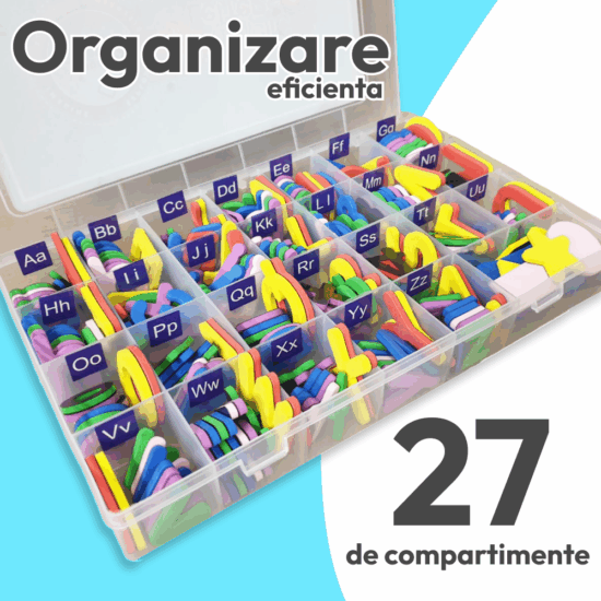 Set magnetic 274 piese Stem Litere Cifre si Plansa magnetica