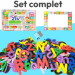 Set magnetic 274 piese Stem Litere Cifre si Plansa magnetica