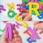 Set magnetic 274 piese Stem Litere Cifre si Plansa magnetica