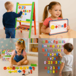 Set magnetic 274 piese Stem Litere Cifre si Plansa magnetica
