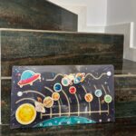 Sistemul solar Limba romana Puzzle labirint lemn cu 8 Planete