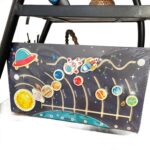 Sistemul solar Limba romana Puzzle labirint lemn cu 8 Planete