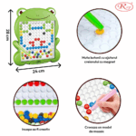 Tabla desen Joc Mozaic Broscuta piese colorate si pix magnetic