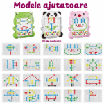 Tabla desen Joc Mozaic Broscuta piese colorate si pix magnetic